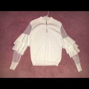 Fancy white sweater/blouse